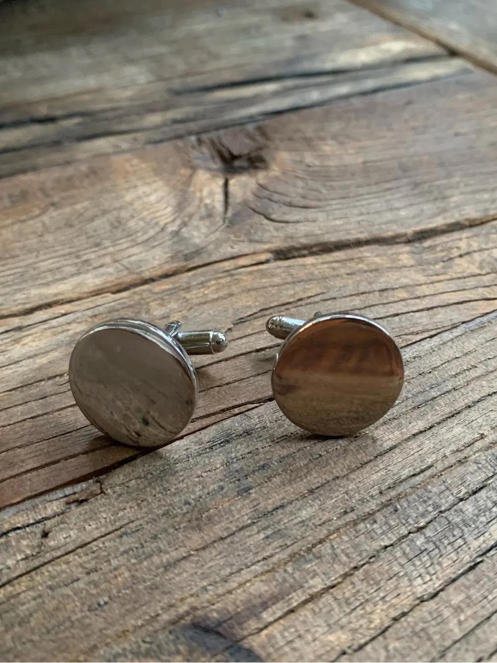 Classic Round Silver Men's Cufflinks